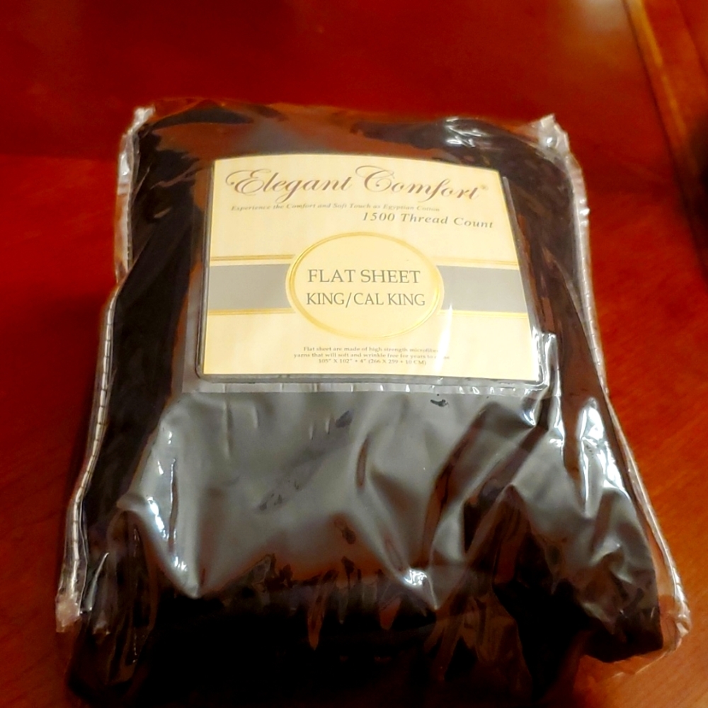 Elegant Comfort 1500 Thread Count Microfiber FLAT Sheet King/ Cal King